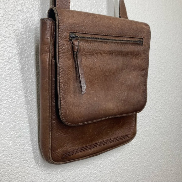 VELEZ Leather Colombia Messenger crossbody Bag Vintage Brown 8x10" - Picture 4 of 16
